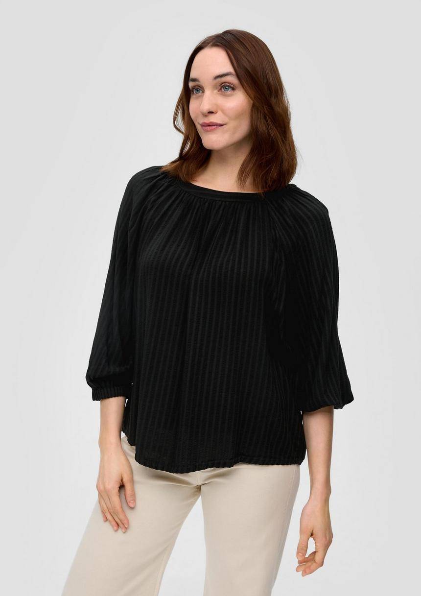 S.Oliver Fließende Bluse mit Streifenmuster
