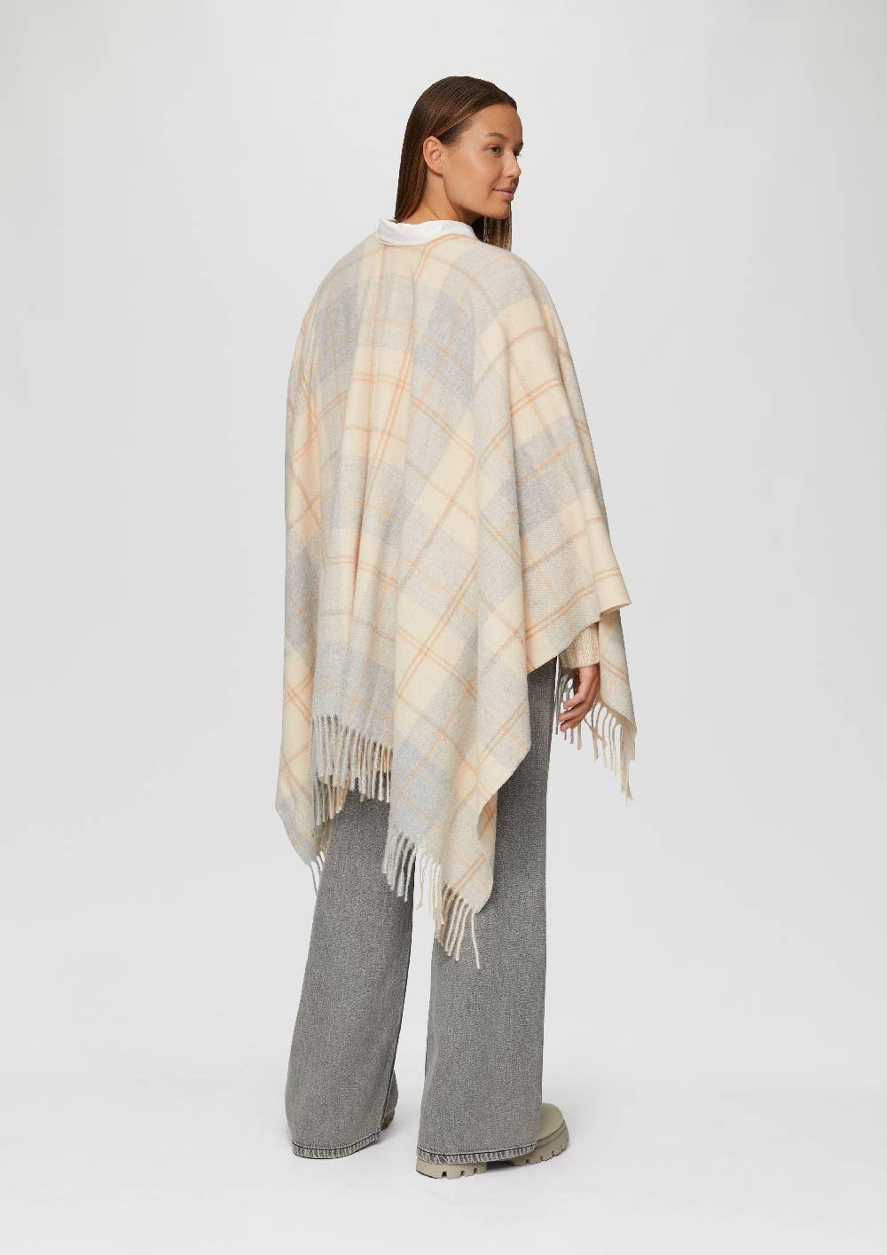 S.Oliver Fransenschal In Karo-Optik