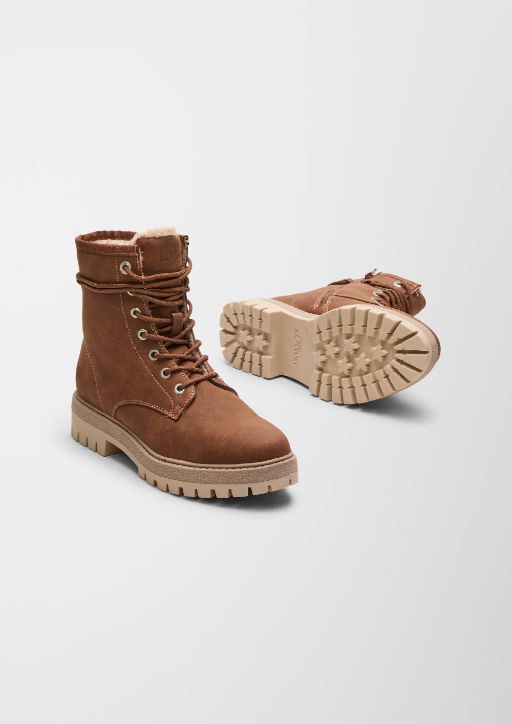 S.Oliver Gefütterte Boots Aus Lederimitat