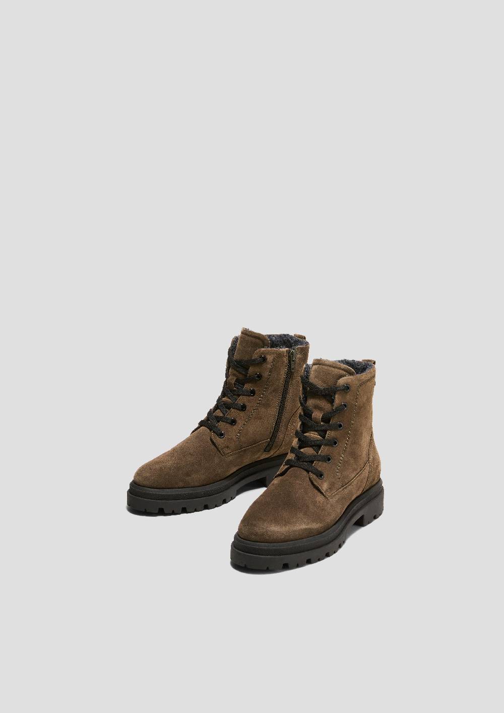 S.Oliver Gefütterte Stiefel Aus Veloursleder