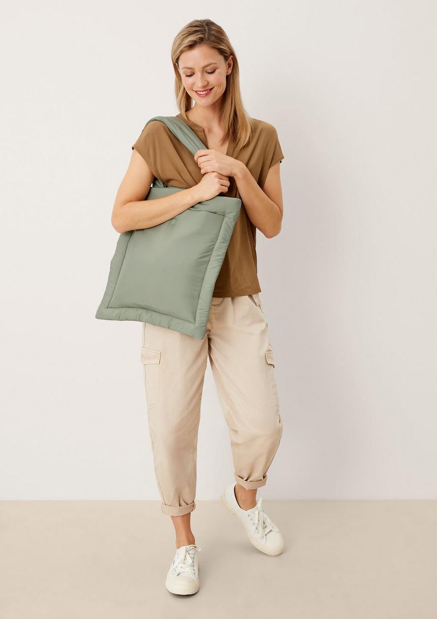 S.Oliver Gefütterter Shopper Mit Steppnaht