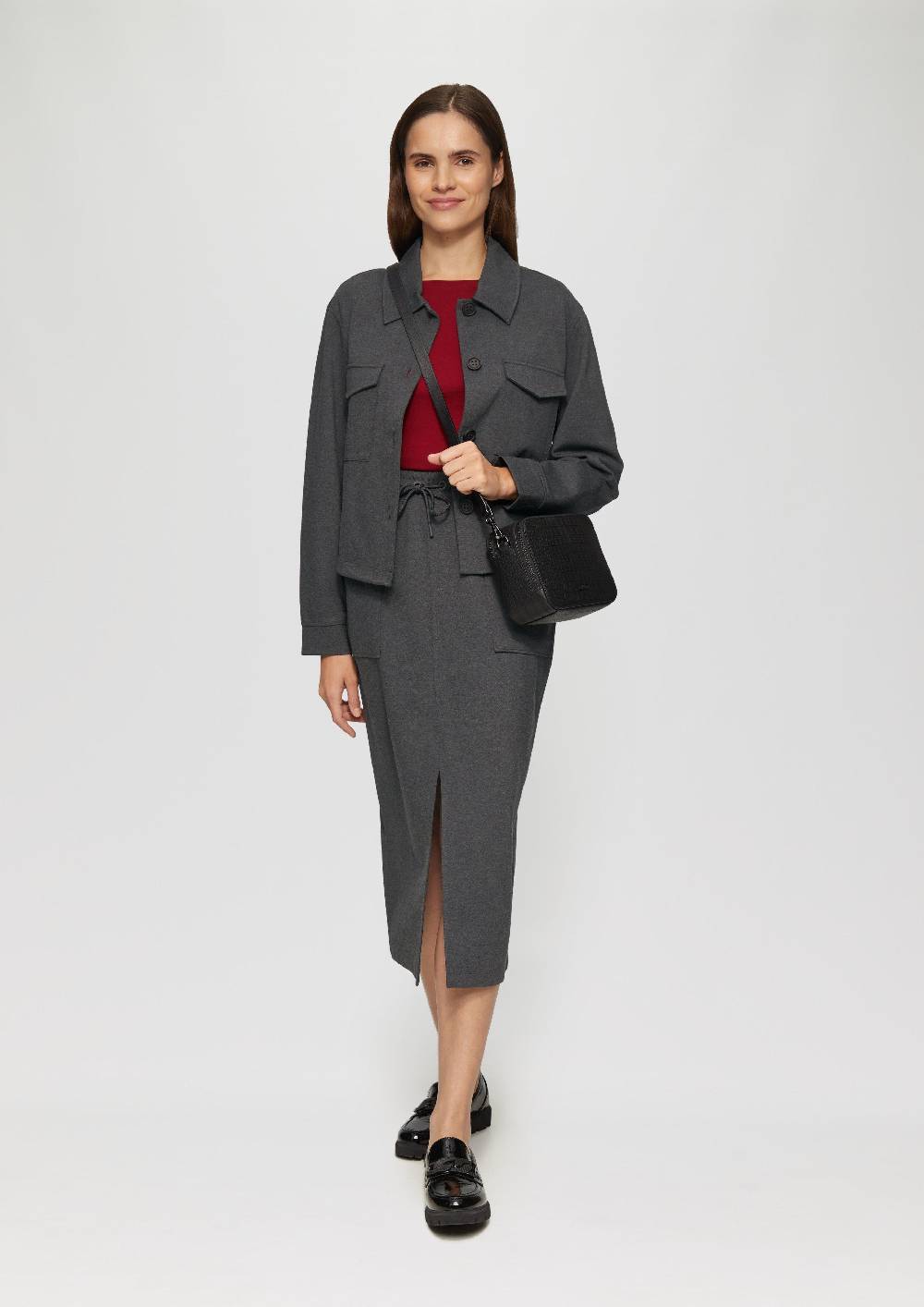 S.Oliver Geknöpfte Jacke Aus Interlock-Jersey