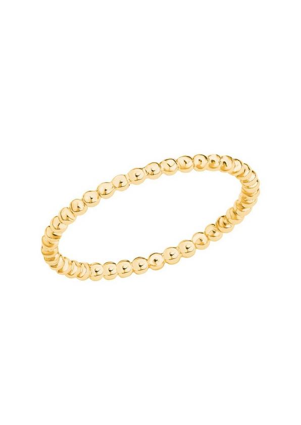 S.Oliver Gelbvergoldeter Kugel-Ring