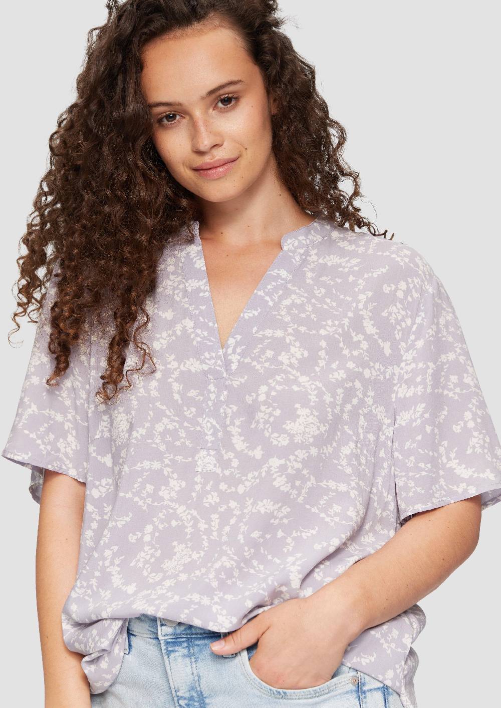 S.Oliver Gemusterte Tunikabluse Aus Viskose