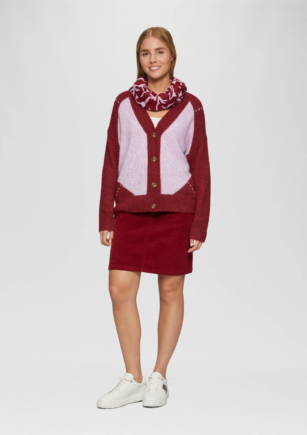 S.Oliver Gemusterter Loop-Schal Aus Viskose