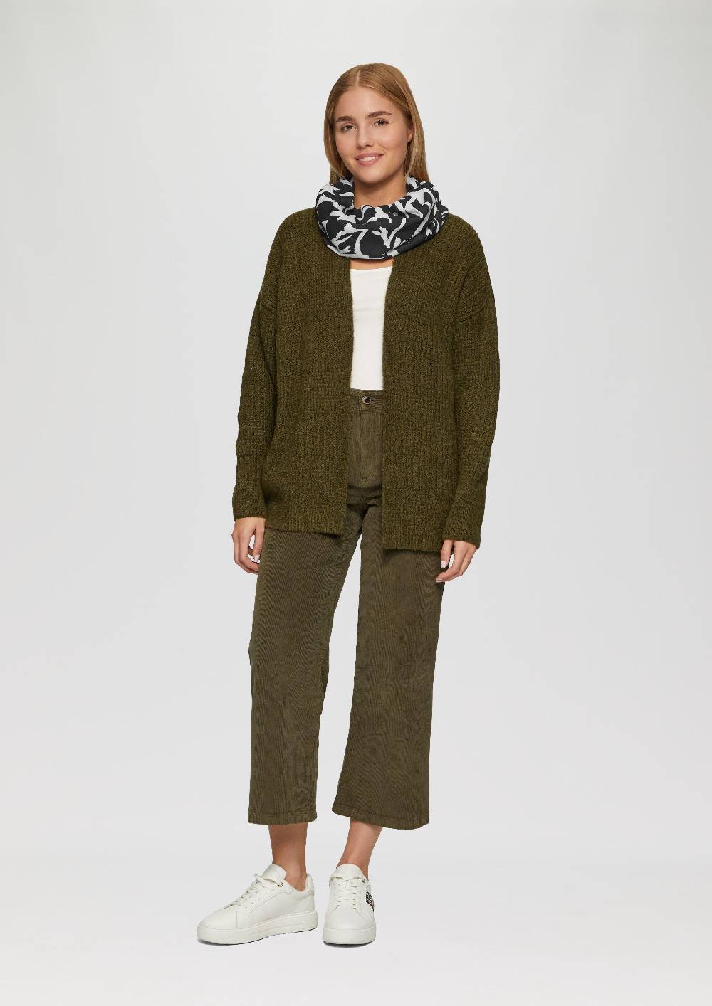 S.Oliver Gemusterter Loop-Schal Aus Viskose