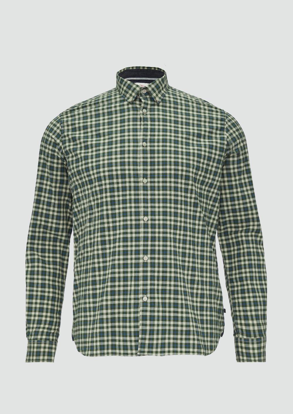 S.Oliver Gemustertes Hemd Mit Button-Down-Kragen