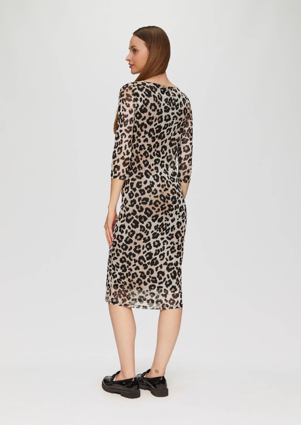 S.Oliver Gemustertes Mesh-Kleid Im Slim Fit