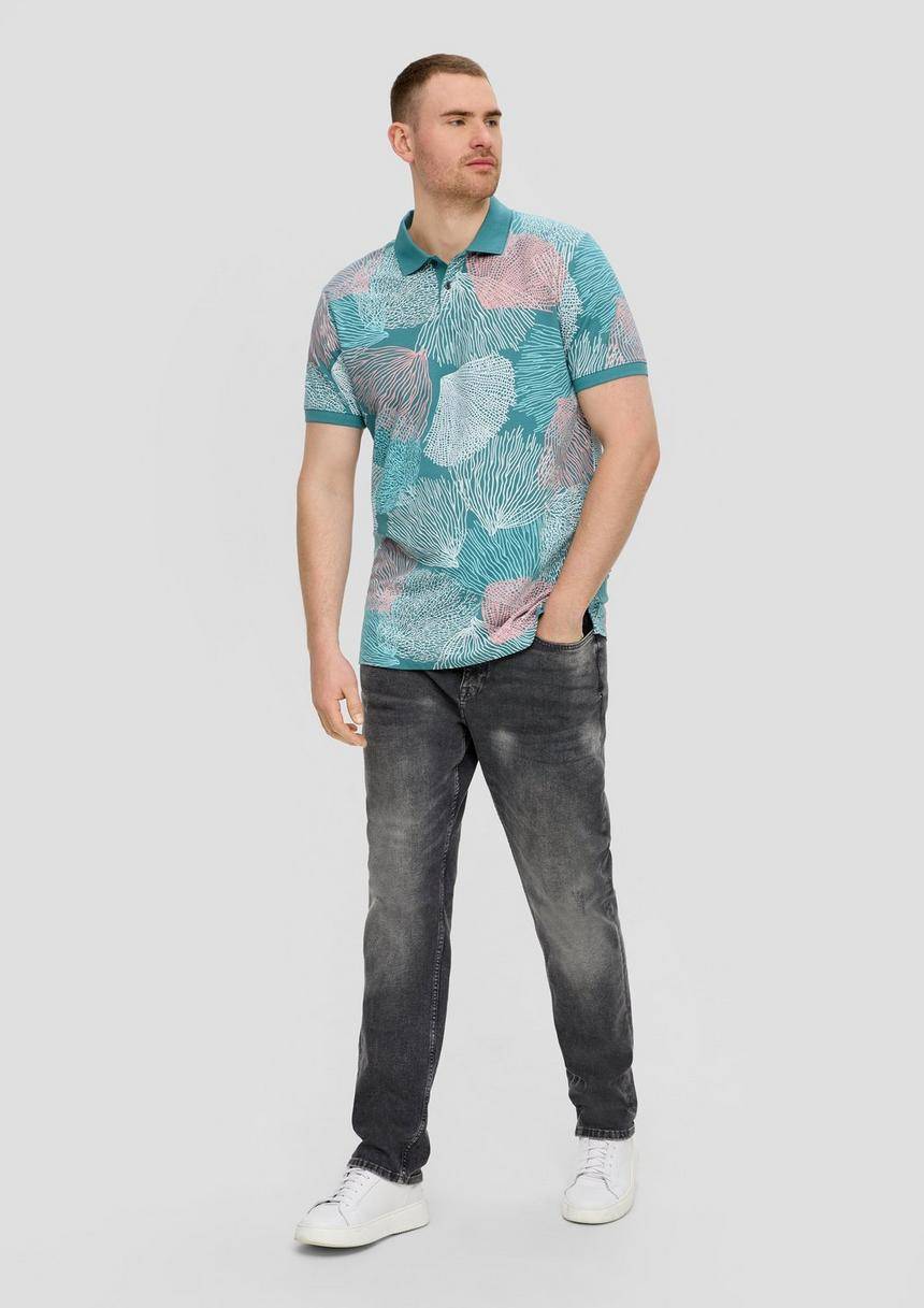 S.Oliver Gemustertes Poloshirt Aus Baumwolle