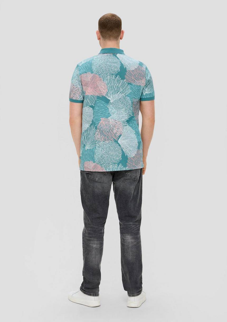 S.Oliver Gemustertes Poloshirt Aus Baumwolle