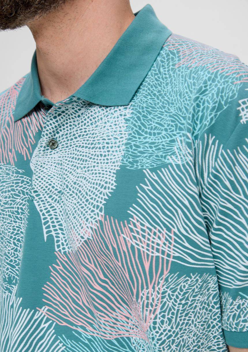 S.Oliver Gemustertes Poloshirt Aus Baumwolle