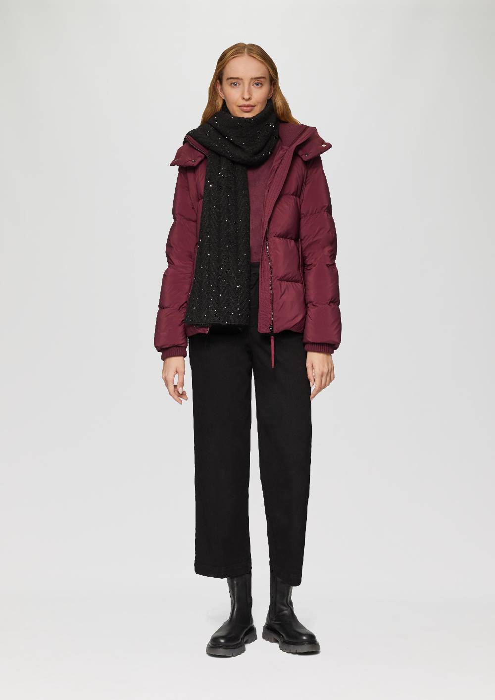 S.Oliver Gerippter Schal Aus Wollmix