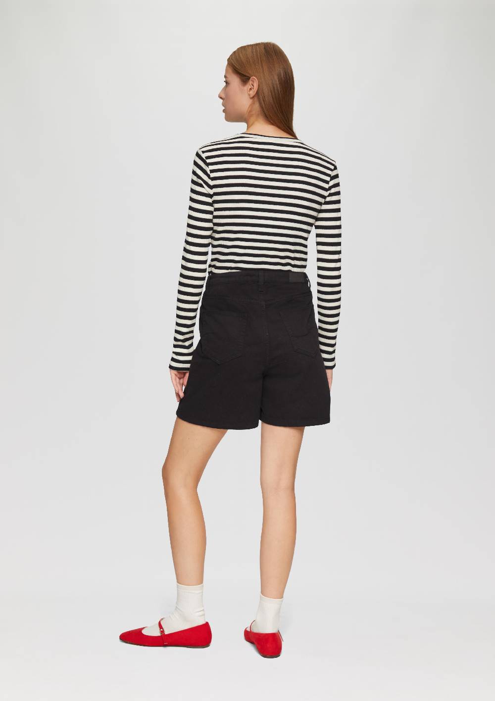 S.Oliver Geripptes Longsleeve Im Slim Fit