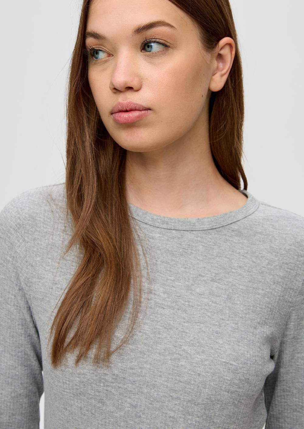 S.Oliver Geripptes Longsleeve Im Slim Fit