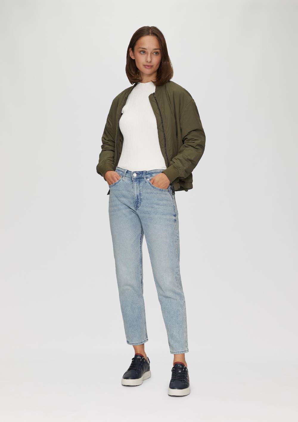 S.Oliver Geripptes Stricktop Aus Viskosestretch