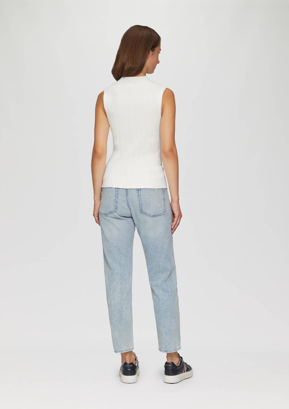 S.Oliver Geripptes Stricktop Aus Viskosestretch