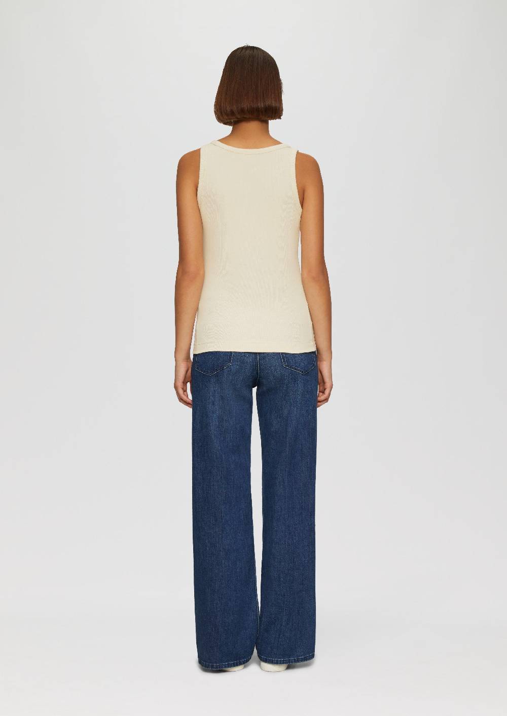 S.Oliver Geripptes Tanktop Aus Baumwollstretch