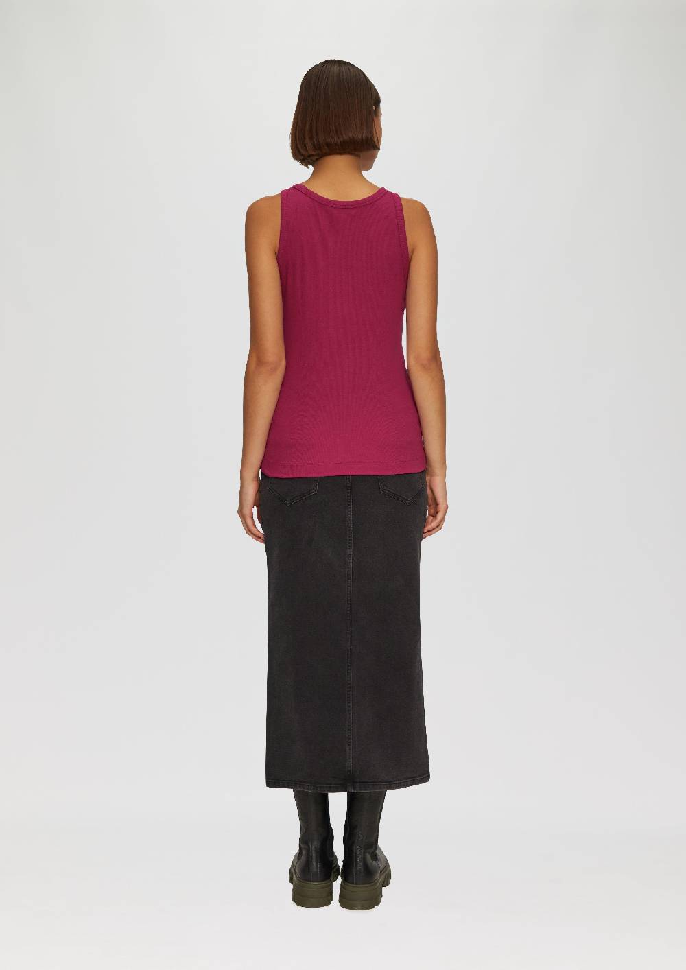 S.Oliver Geripptes Tanktop Aus Baumwollstretch