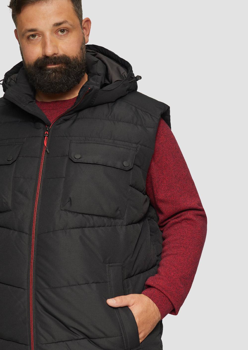 S.Oliver Gesteppte Weste Mit Abnehmbarer Kapuze