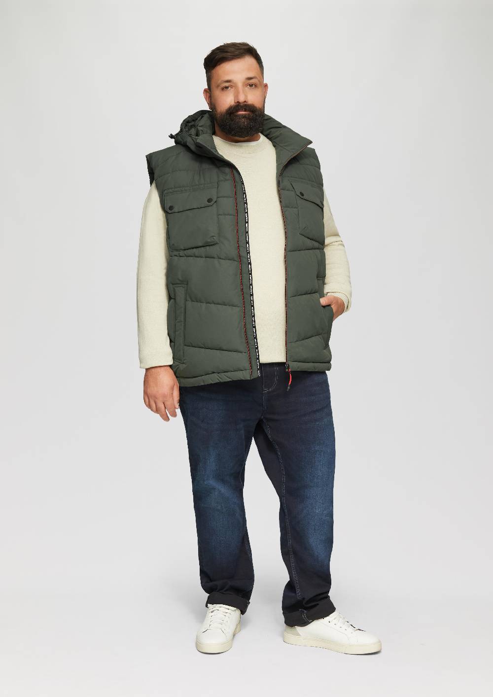 S.Oliver Gesteppte Weste Mit Abnehmbarer Kapuze