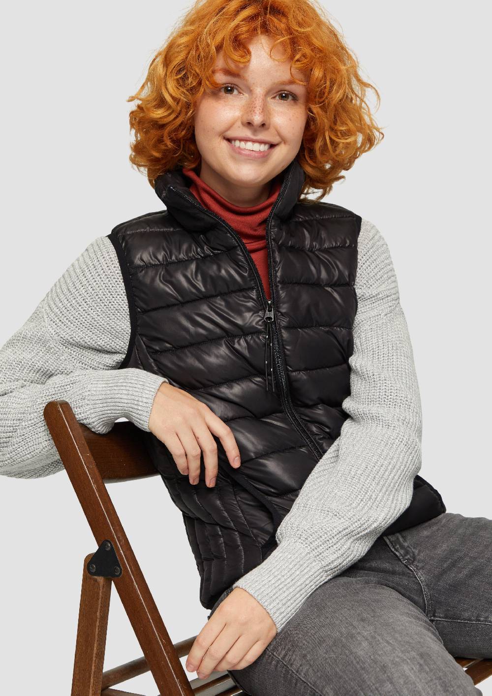 S.Oliver Gesteppte Weste Mit Stehkragen