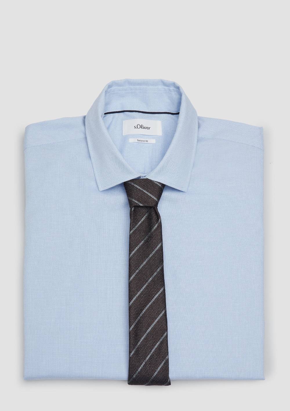 S.Oliver Gestreifte Krawatte Aus Seidenmix