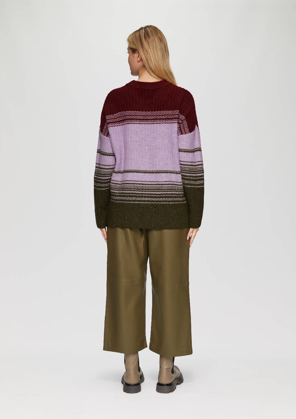 S.Oliver Gestreifter Strickpullover Im Relaxed Fit