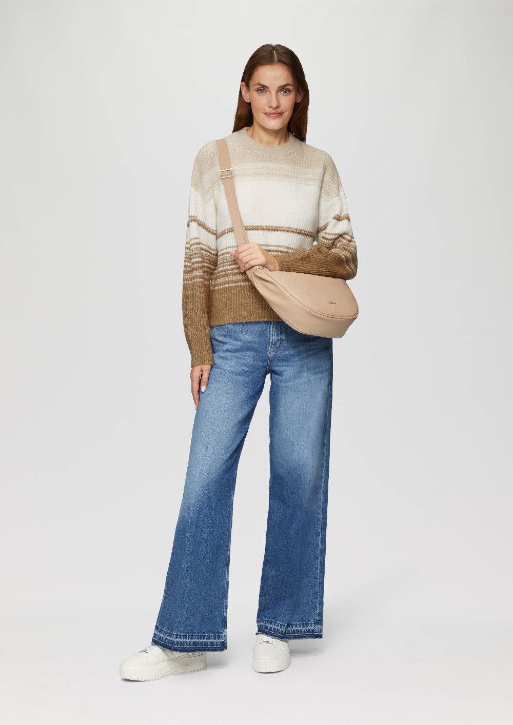 S.Oliver Gestreifter Strickpullover Im Relaxed Fit