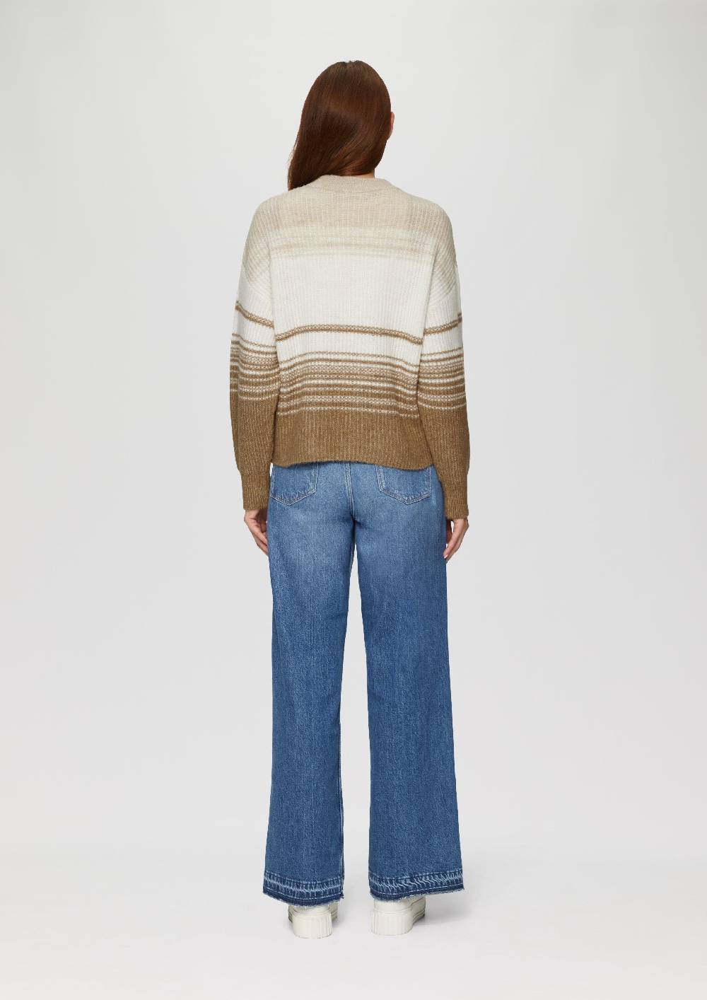 S.Oliver Gestreifter Strickpullover Im Relaxed Fit