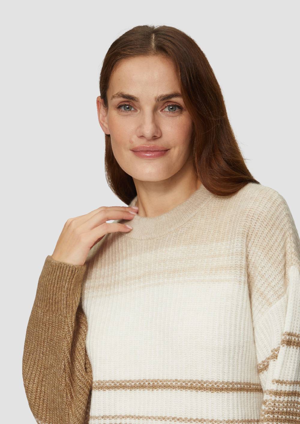 S.Oliver Gestreifter Strickpullover Im Relaxed Fit