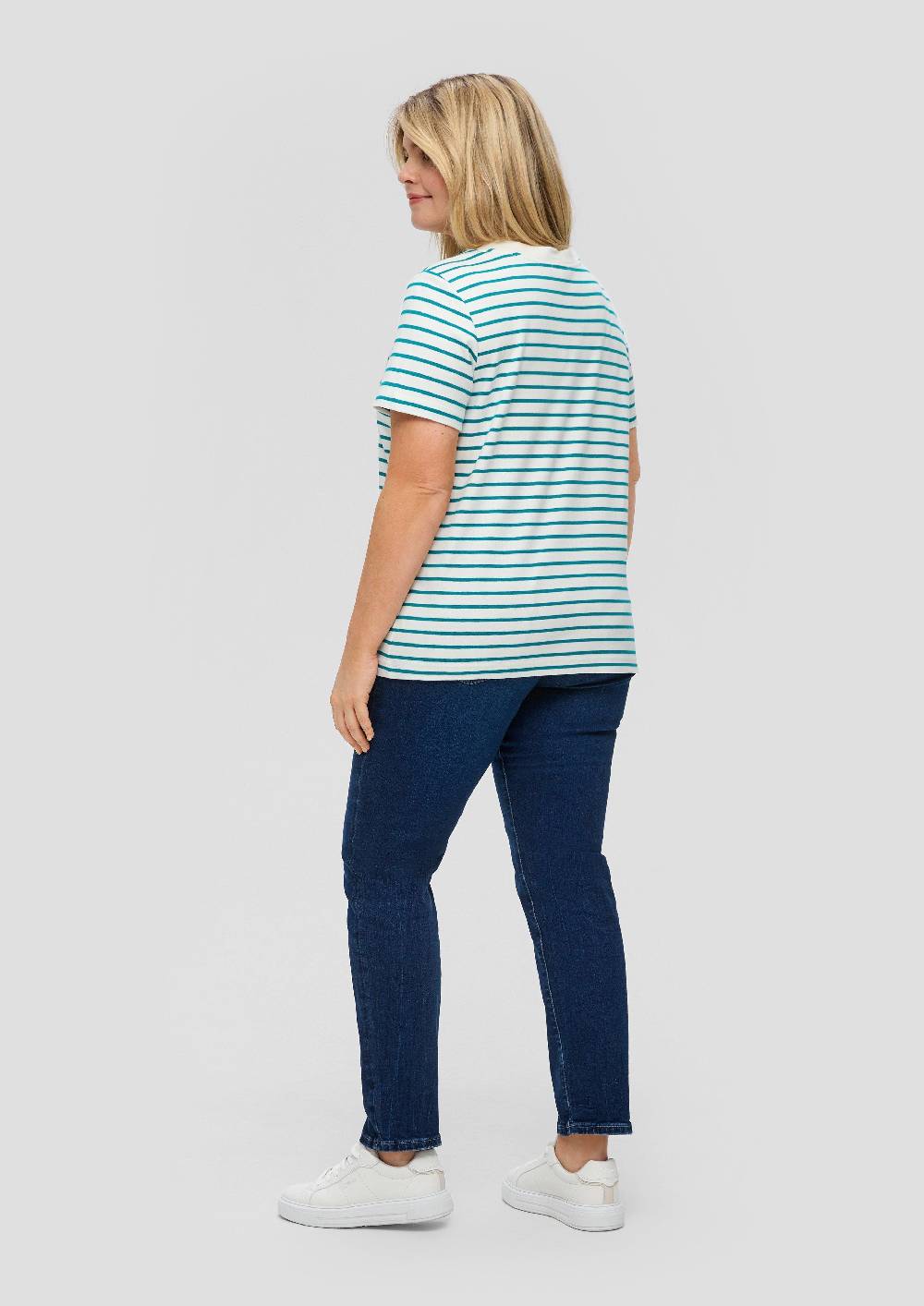 S.Oliver Gestreiftes Interlockjersey T-Shirt