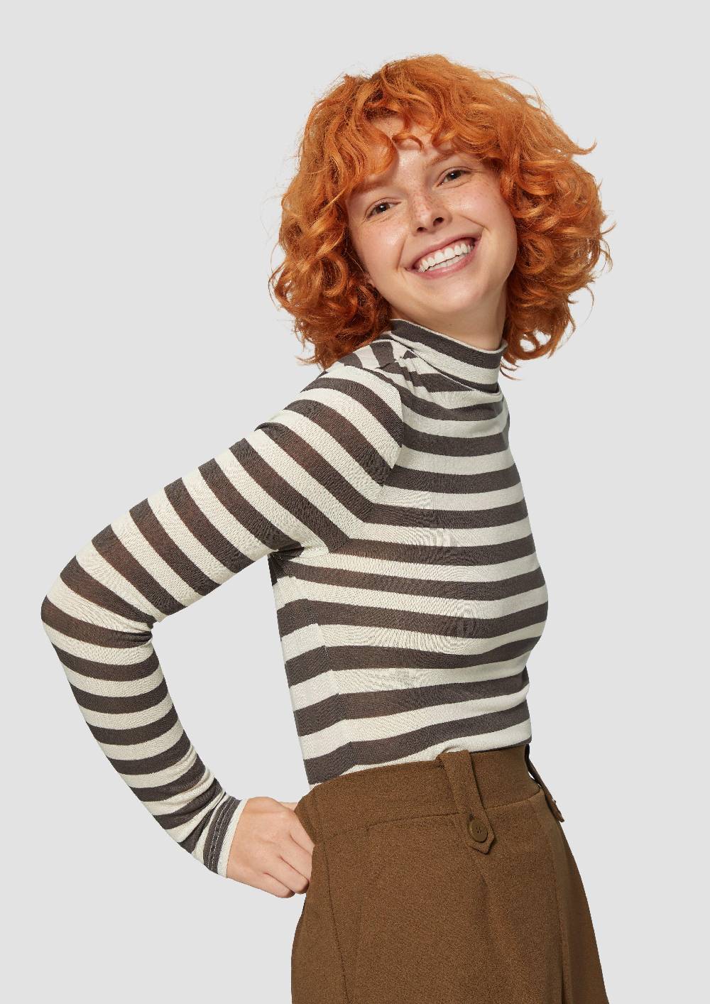 S.Oliver Gestreiftes Longsleeve Im Slim Fit