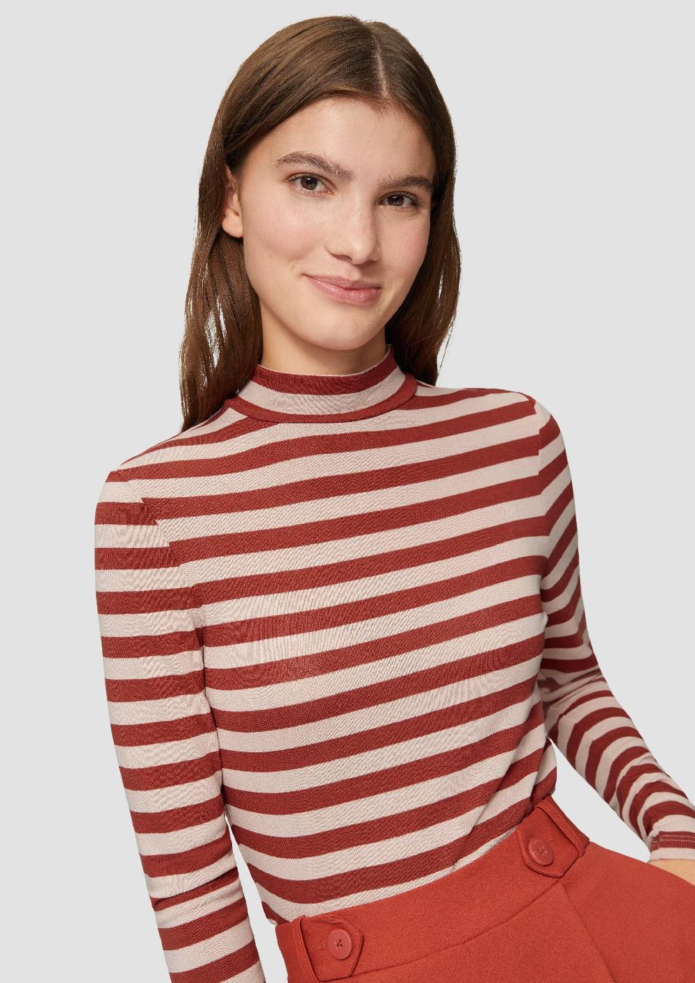 S.Oliver Gestreiftes Longsleeve Im Slim Fit