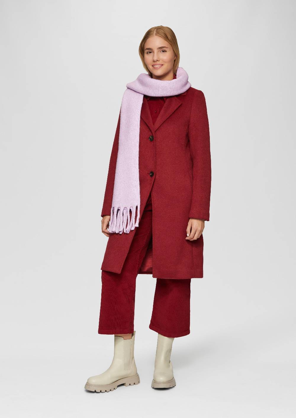 S.Oliver Gestrickter Schal Mit Fransen