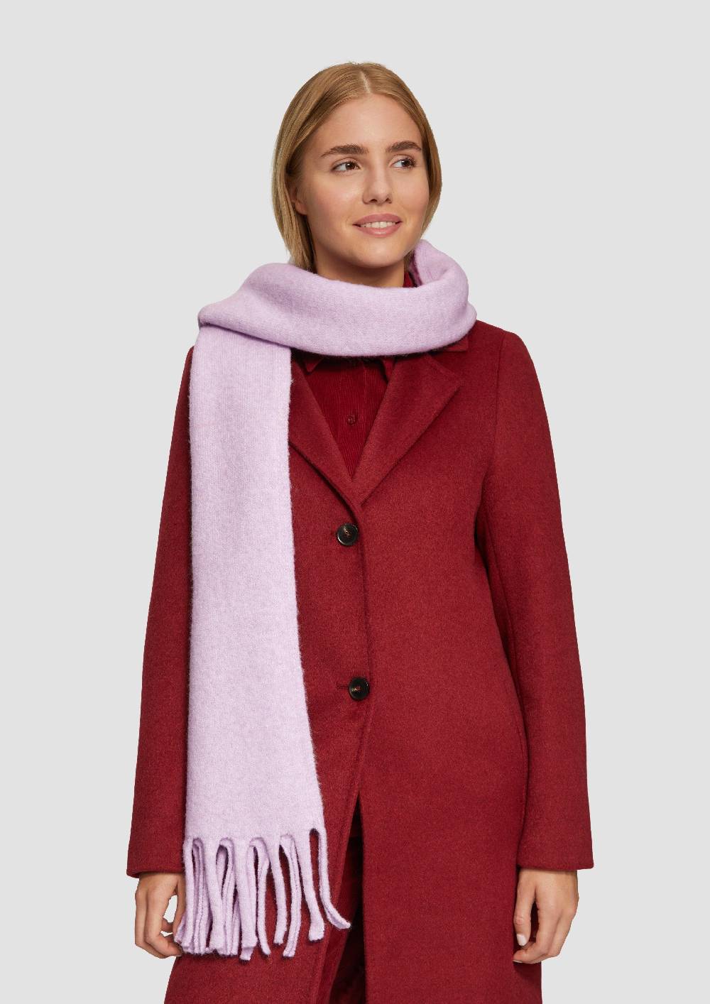 S.Oliver Gestrickter Schal Mit Fransen