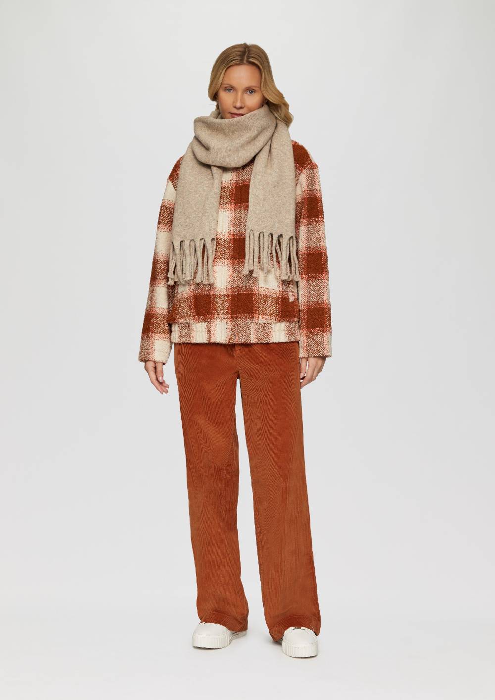 S.Oliver Gestrickter Schal Mit Fransen