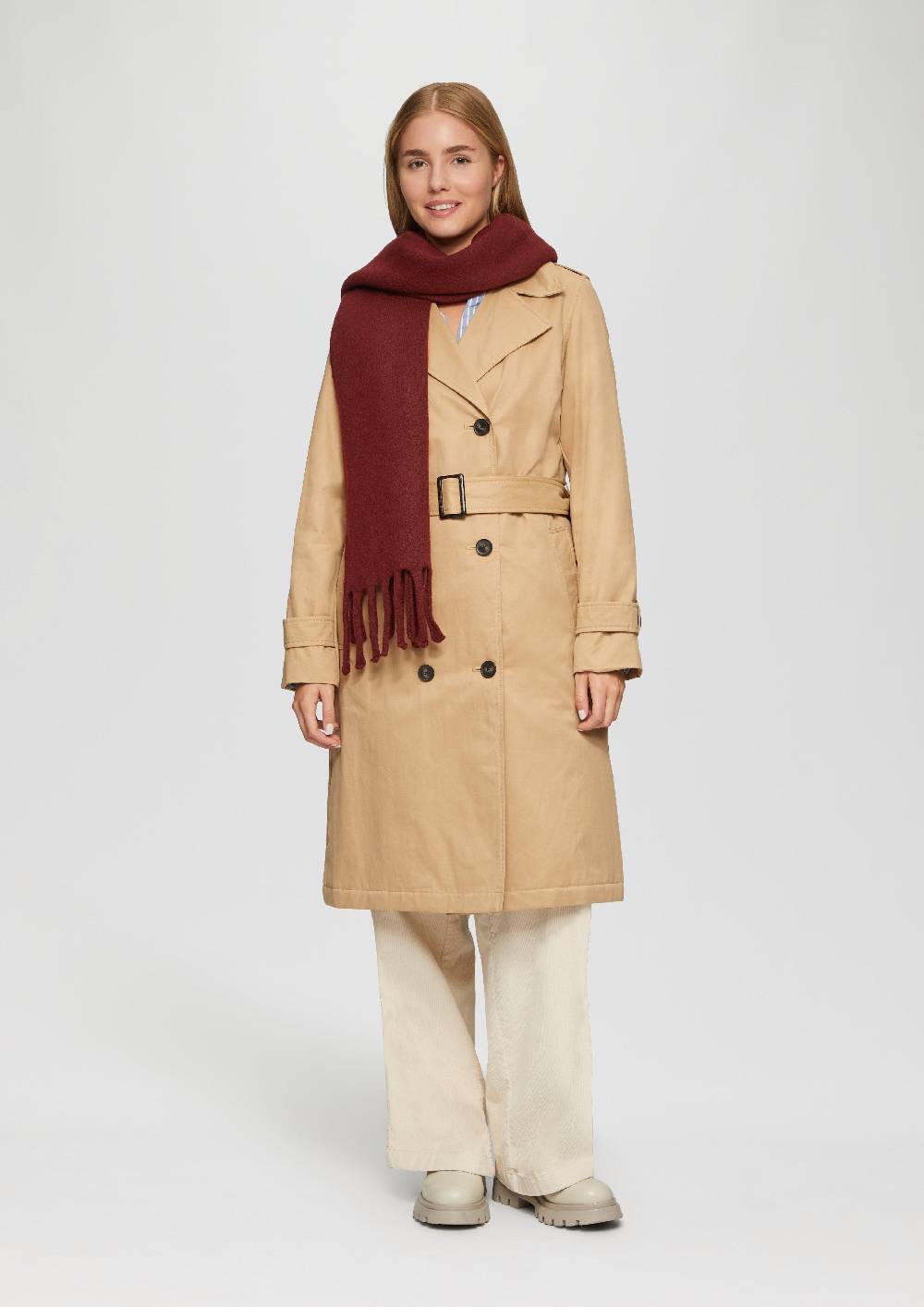 S.Oliver Gestrickter Schal Mit Fransen