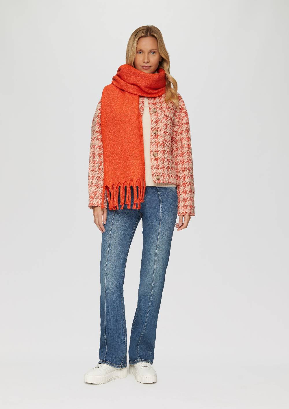 S.Oliver Gestrickter Schal Mit Fransen