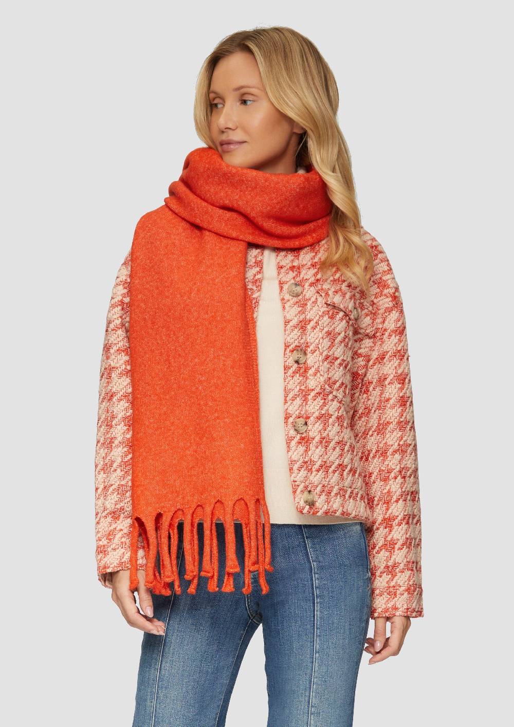 S.Oliver Gestrickter Schal Mit Fransen