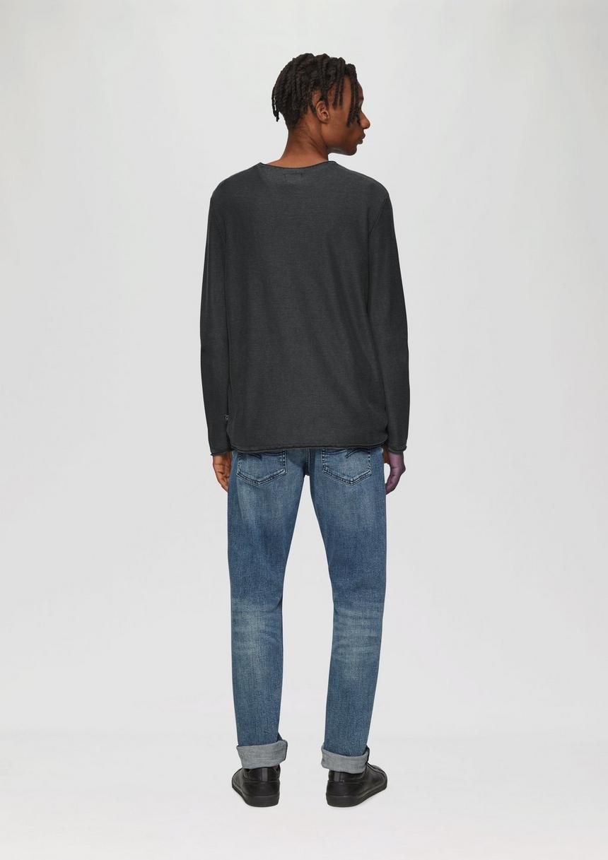 S.Oliver Gewaschener Strickpullover Mit Rollsaum
