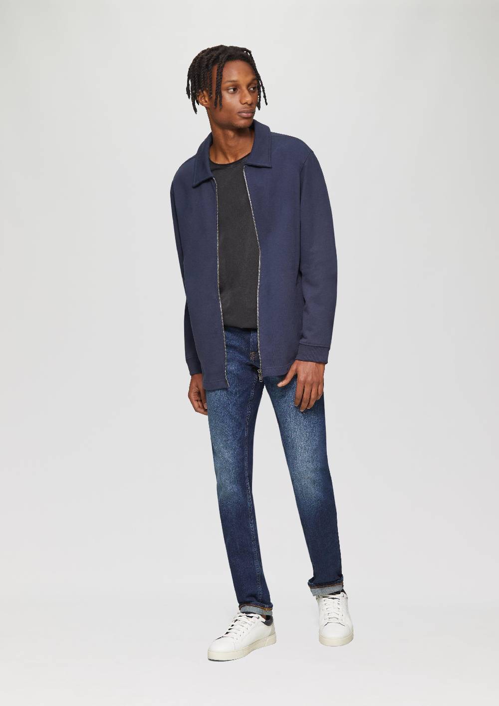 S.Oliver Gewaschenes Langarmshirt Im Used-Look