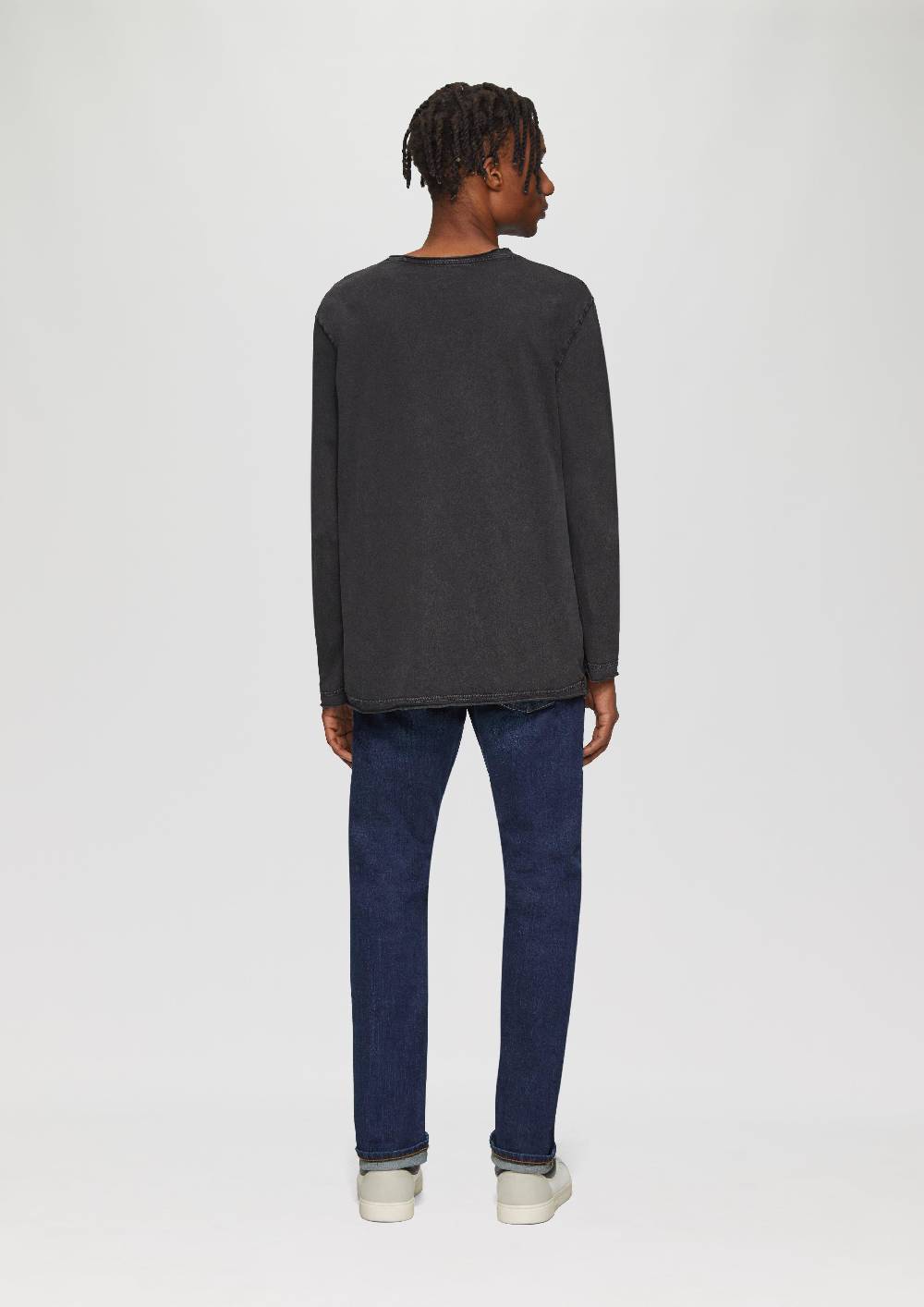 S.Oliver Gewaschenes Langarmshirt Im Used-Look