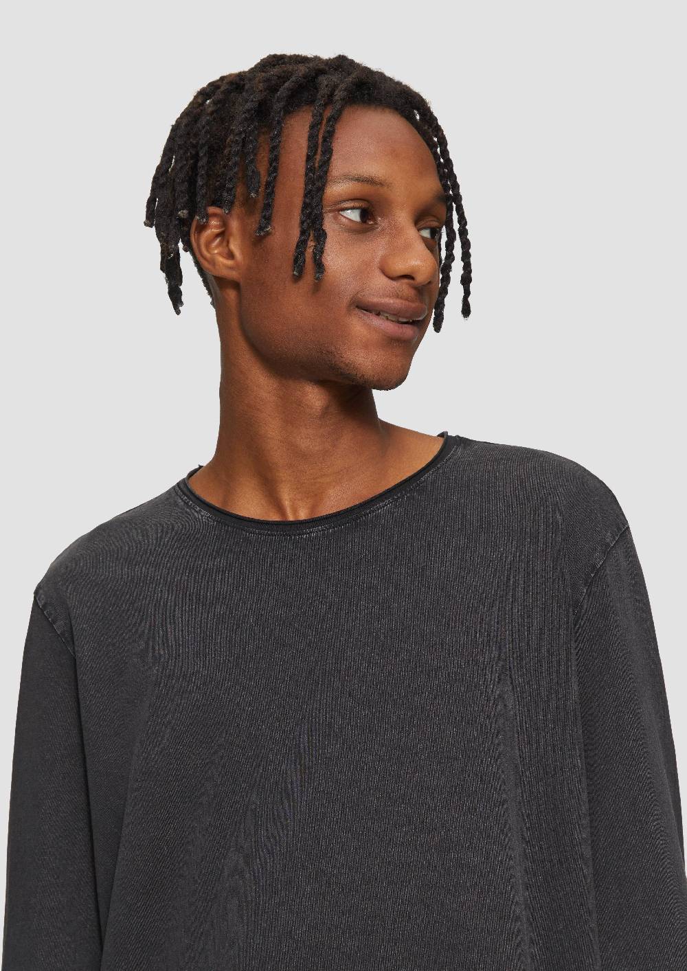 S.Oliver Gewaschenes Langarmshirt Im Used-Look