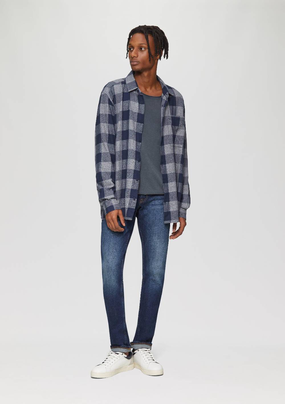 S.Oliver Gewaschenes Langarmshirt Im Used-Look