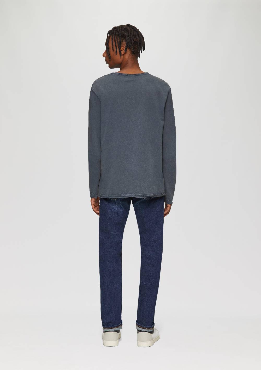 S.Oliver Gewaschenes Langarmshirt Im Used-Look