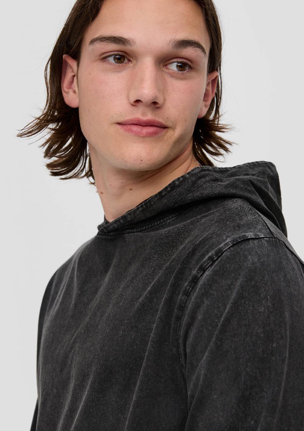 S.Oliver Gewaschenes Longsleeve Mit Kapuze