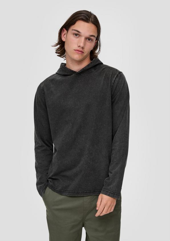 S.Oliver Gewaschenes Longsleeve mit Kapuze