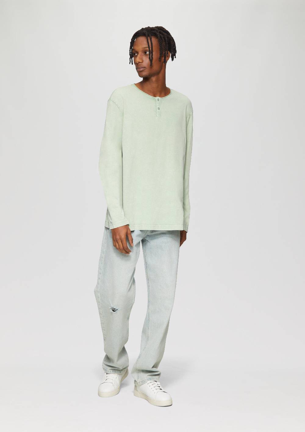 S.Oliver Gewaschenes Longsleeve Mit Rollkante