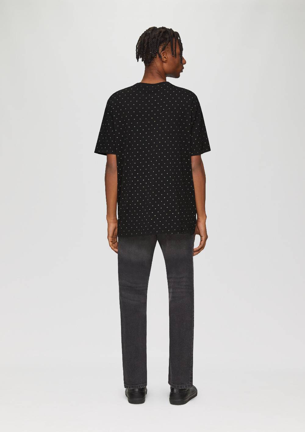 S.Oliver Gewaschenes T-Shirt Mit All-over-Print