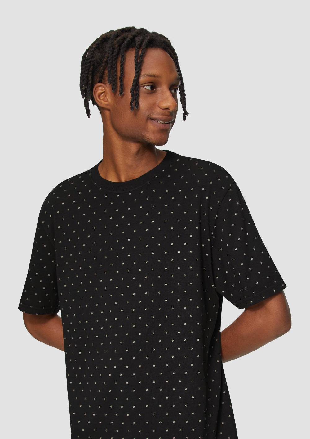 S.Oliver Gewaschenes T-Shirt Mit All-over-Print